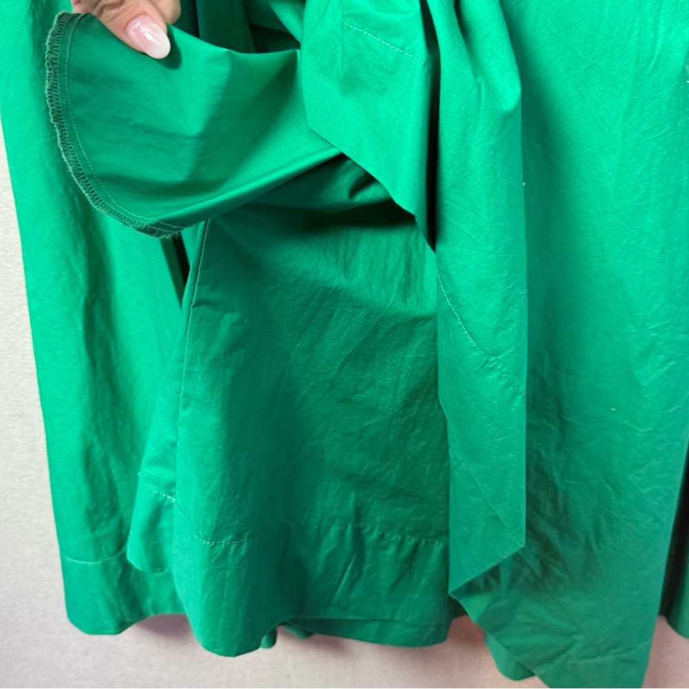 Maeve Anthropologie Women’s Short Sleeve Pleated Dress in Green Size 10 NWT - Picture 6 of 11